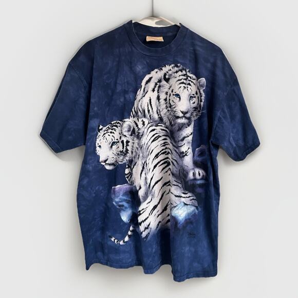 Vintage 2002 The Mountain White Tiger Animal T-Shirt Sigfried & Roy Adult XL - Picture 1 of 4